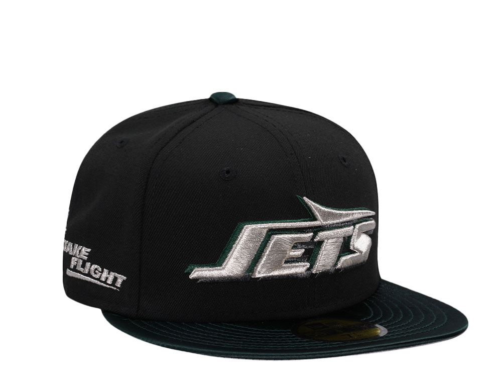 New Era New York Jets Flight Metallic Satin Brim Prime Two Tone Edition 59Fiftys Fitted Casquette