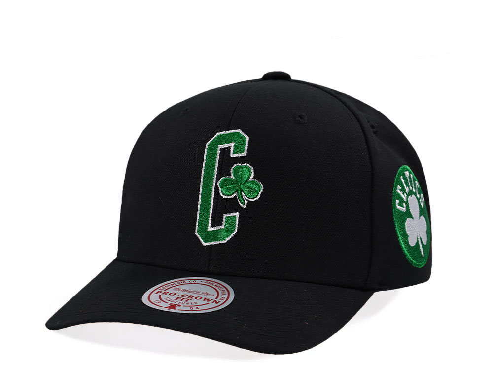 Mitchell & Ness Boston Celtics Pro Crown Fit Black Snapback Casquette