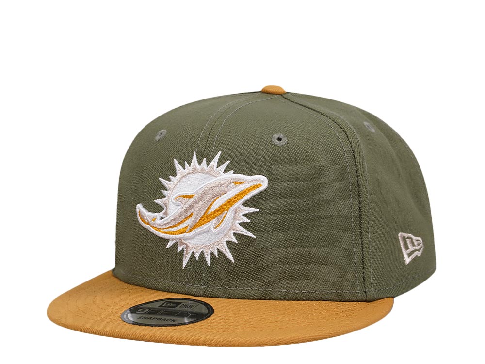 New Era Miami Dolphins Olive Two Tone Edition 9Fifty Snapback Casquette