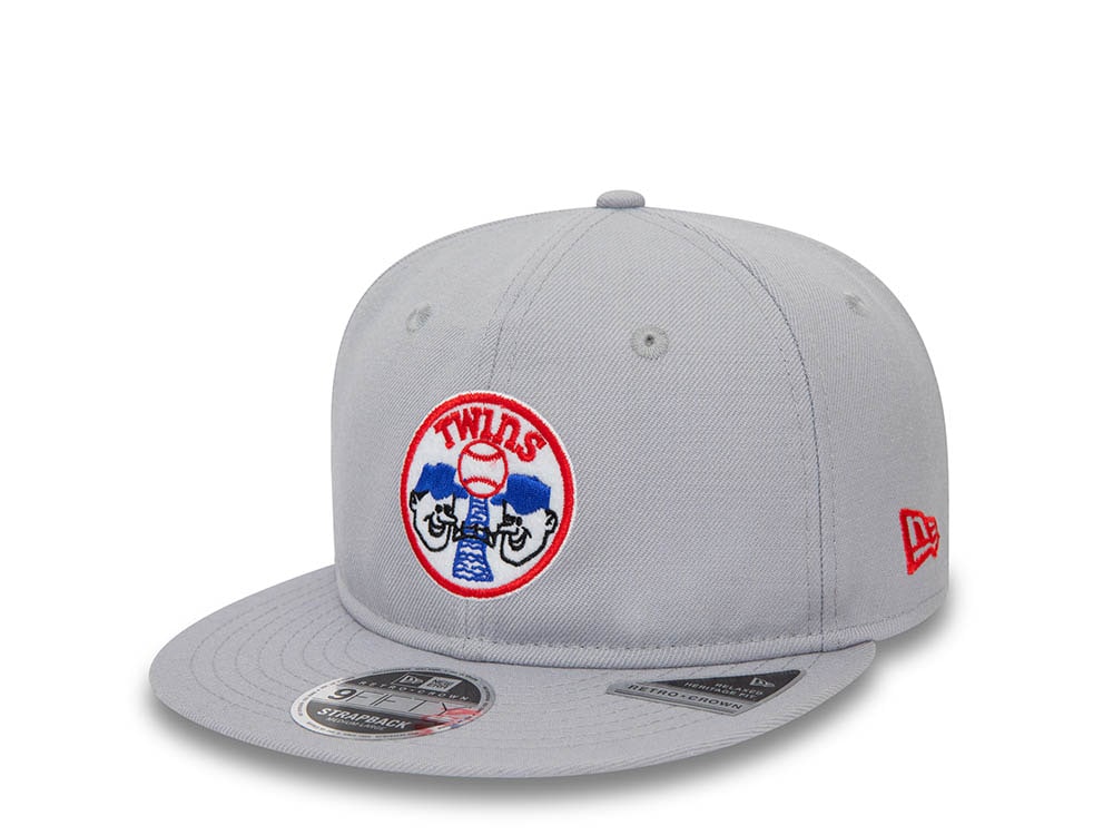 New Era Minnesota Twins Retro Grey 9Fifty Retro Crown Snapback Casquette