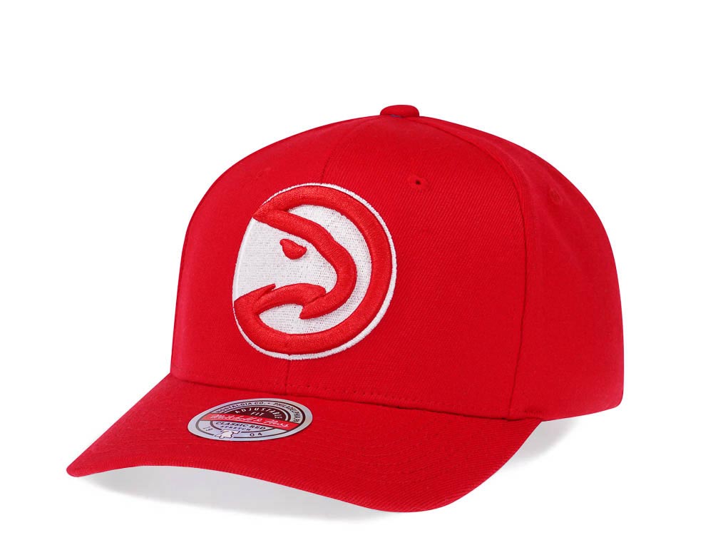 Mitchell & Ness Atlanta Hawks Team Ground Red Line Solid Flex Snapback Casquette