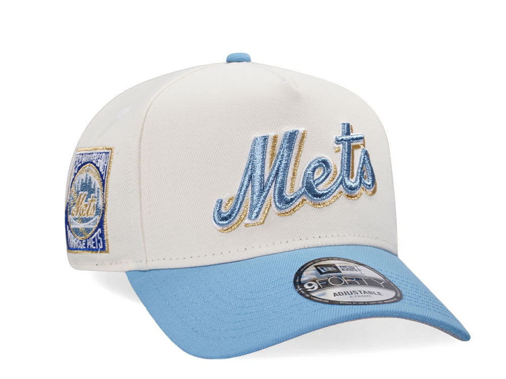 New Era New York Mets 25th Anniversary Chrome Gold Edition A Frame 9Forty Snapback Casquette