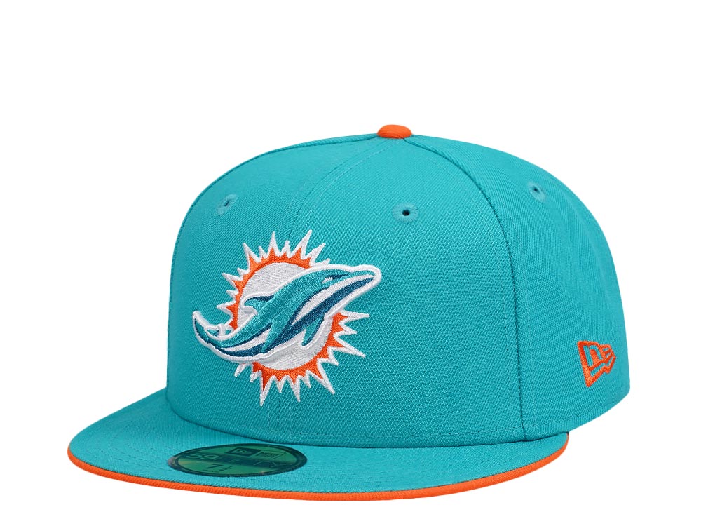 New Era Miami Dolphins Teal Orange Edition 59Fifty Fitted Casquette