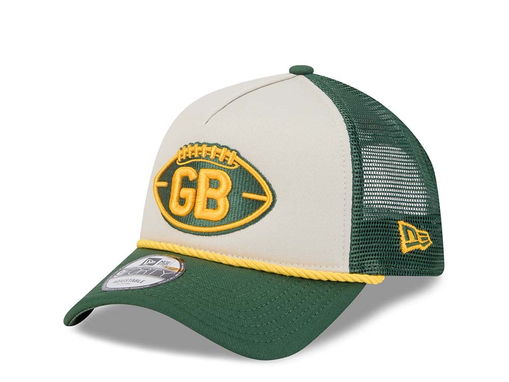 New Era Green Bay Packers Sideline 2024 9Forty A Frame Trucker Snapback Casquette