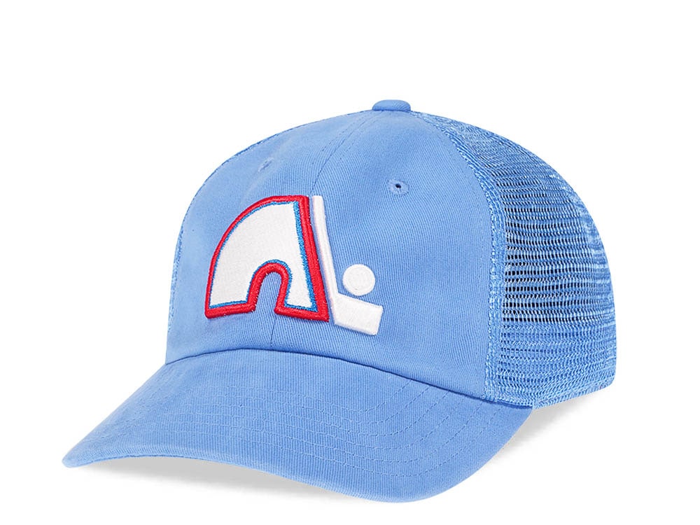 American Needle Quebec Nordiques Blue Trucker Strapback Casquette