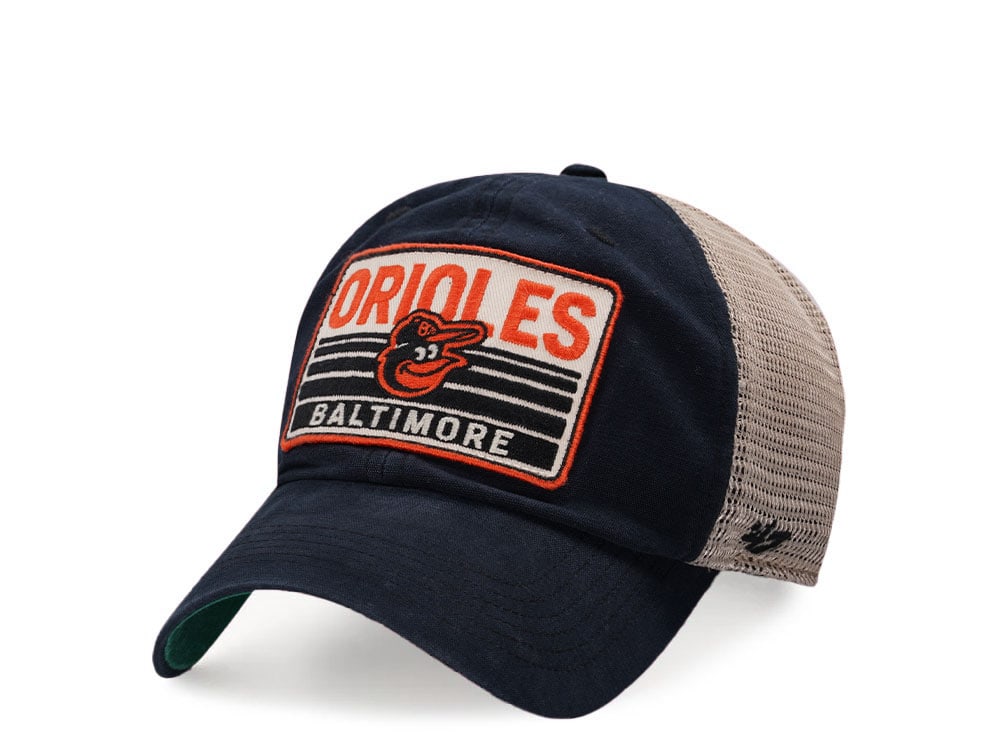 47Brand Baltimore Orioles Vintage Black Four Stroke Clean up Trucker Snapback Casquette