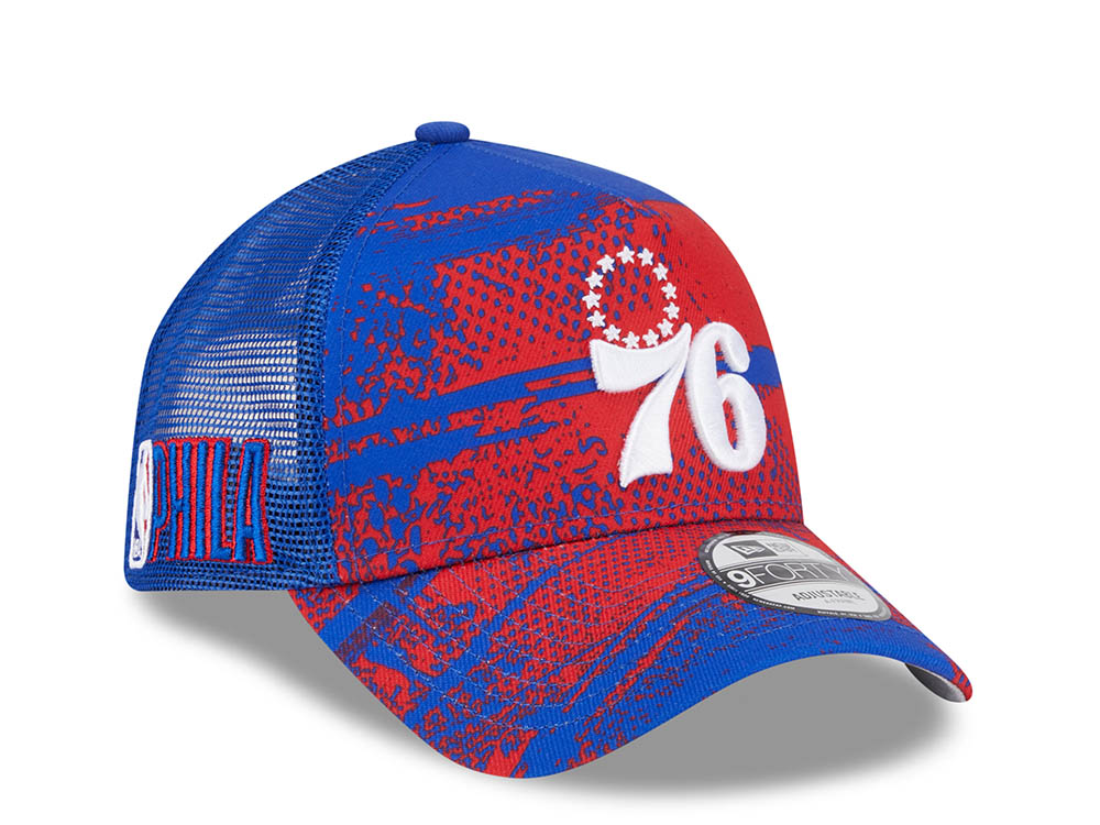 New Era Philadelphia 76ers NBA Tip Off 2024 Trucker 9Forty A Frame Snapback Casquette