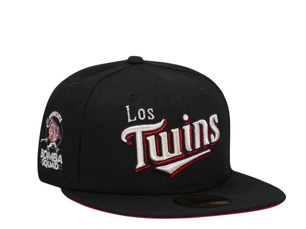 New Era Minnesota Twins Bomba Squad Black and Red Metallic Edition 59Fifty Fitted Casquette