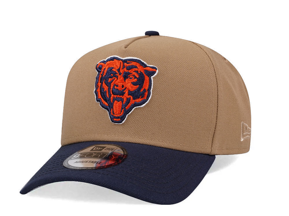 New Era Chicago Bears Khaki Two Tone Edition 9Forty A Frame Snapback Casquette