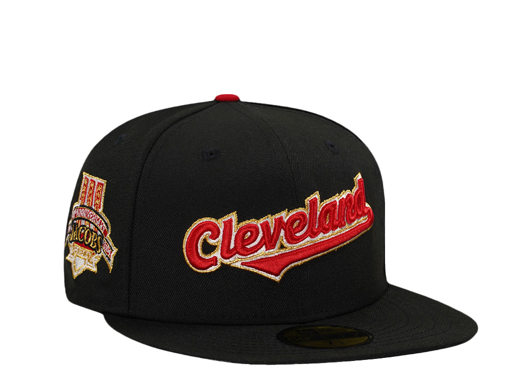 New Era Cleveland Indians 10th Anniversary Black Gold Edition 59Fifty Fitted Casquette