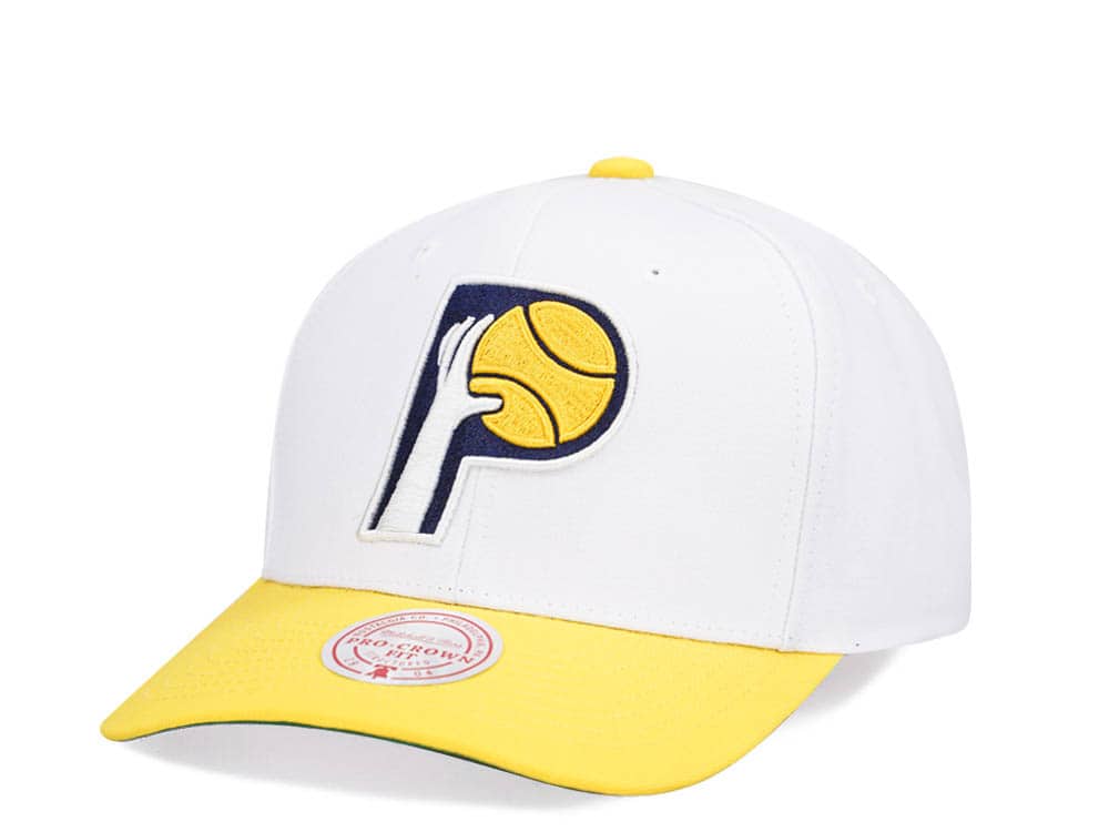 Mitchell & Ness Indiana Pacers Team Two Tone 2.0 Pro White Snapback Casquette