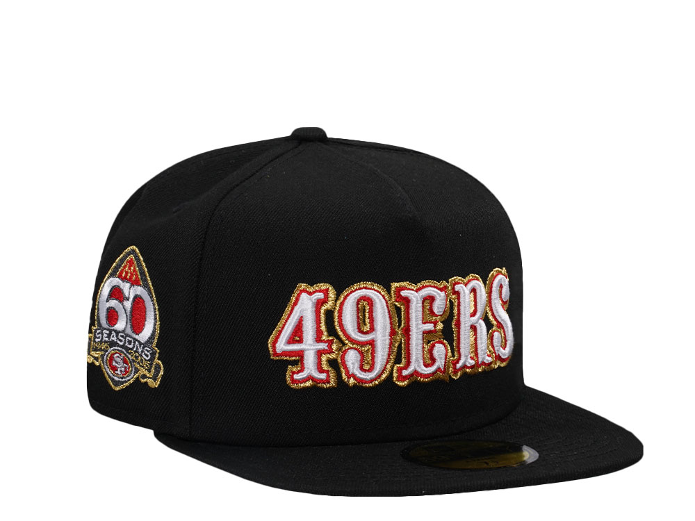 New Era San Francisco 49ers 60 Season Black Throwback Edition 59Fifty Fitted Cap