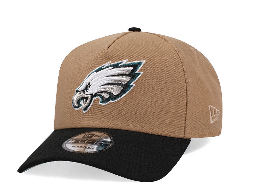 New Era Philadelphia Eagles Khaki Two Tone Edition 9Forty A Frame Snapback Casquette