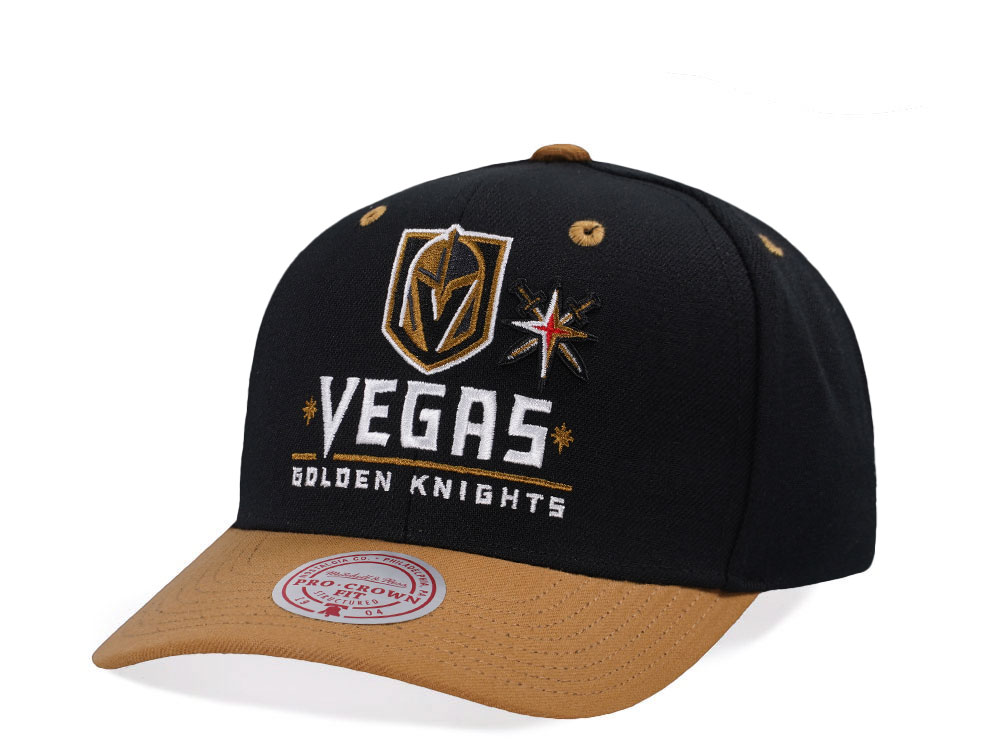 Mitchell & Ness Vegas Golden Knights Two Tone Pro Crown Fit Snapback Casquette