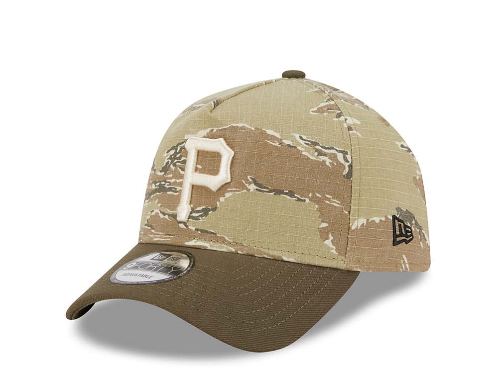 New Era Pittsburgh Pirates Tiger Camo Two Tone 9Forty A Frame Snapback Casquette