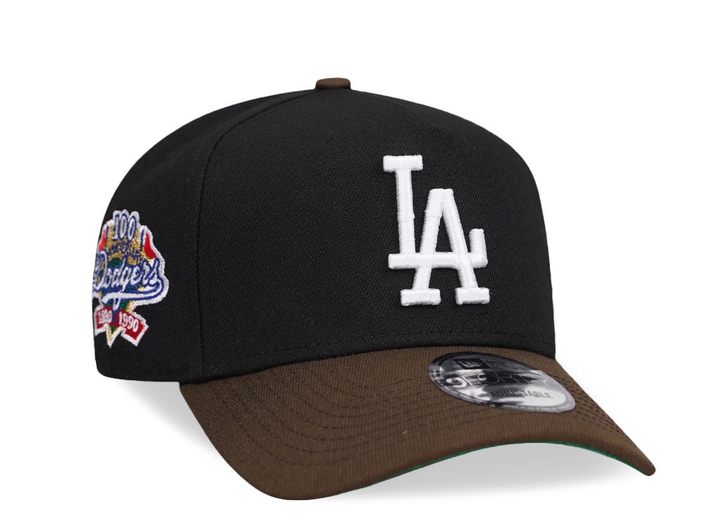 New Era Los Angeles Dodgers 100th Anniversary Black Two Tone Throwback 9Forty A Frame Snapback Casquette