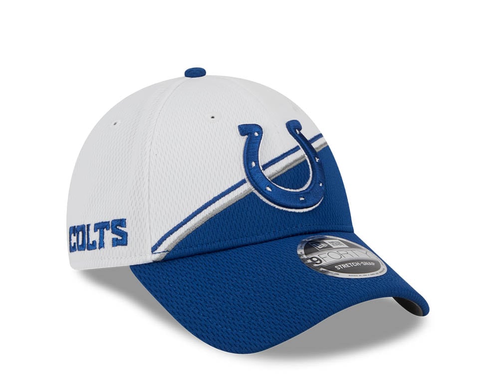 New Era Indianapolis Colts NFL Sideline 2023 Blue White  9Forty Snapback Casquette