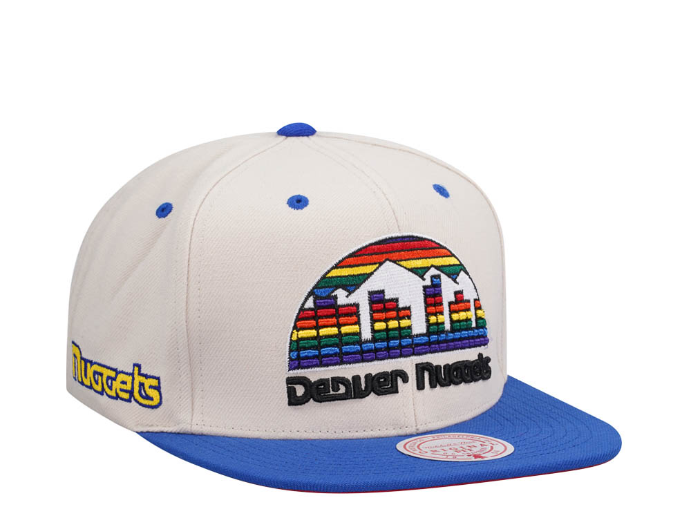 Mitchell & Ness Denver Nuggets Sail Off White Two Tone Snapback Casquette