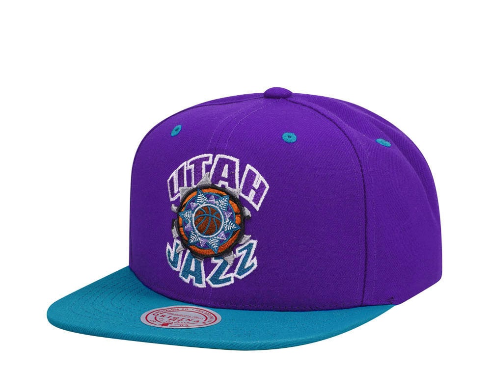 Mitchell & Ness Utah Jazz Breakthrough Two Tone Snapback Casquette