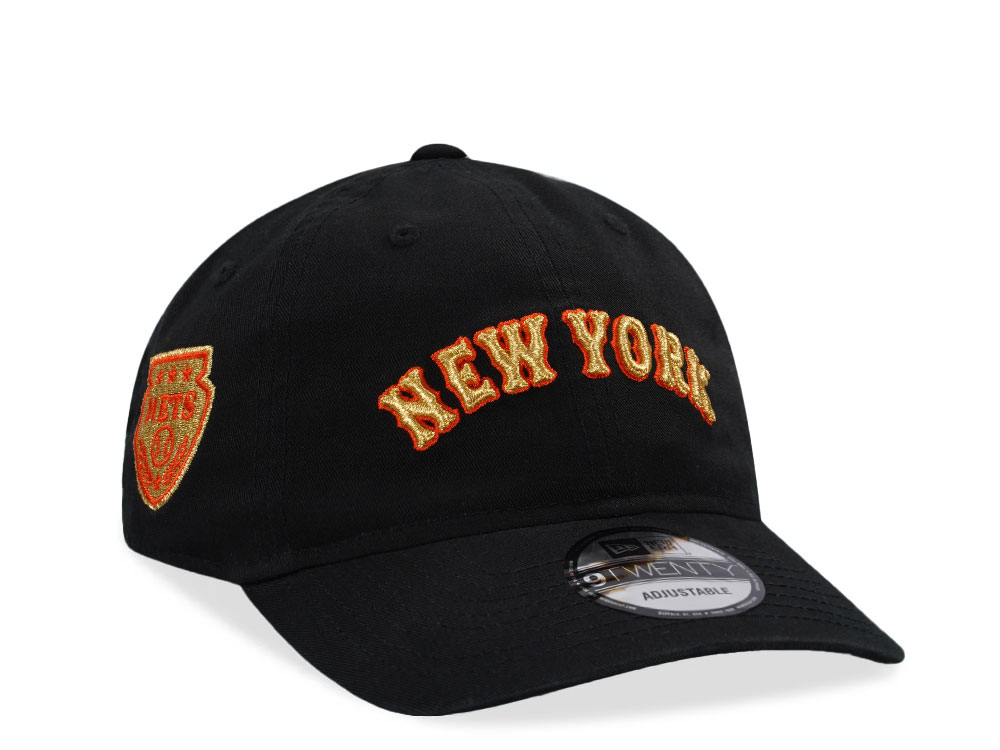 New Era New York Mets Black Gold 9Twenty Strapback Casquette