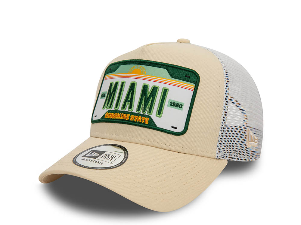 New Era Miami Sunshine State Trucker A Frame Snapback Casquette