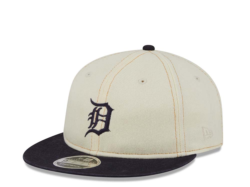 New Era Detroit Tigers Retro Crown Chrome Denim 9Fifty Strapback Casquette