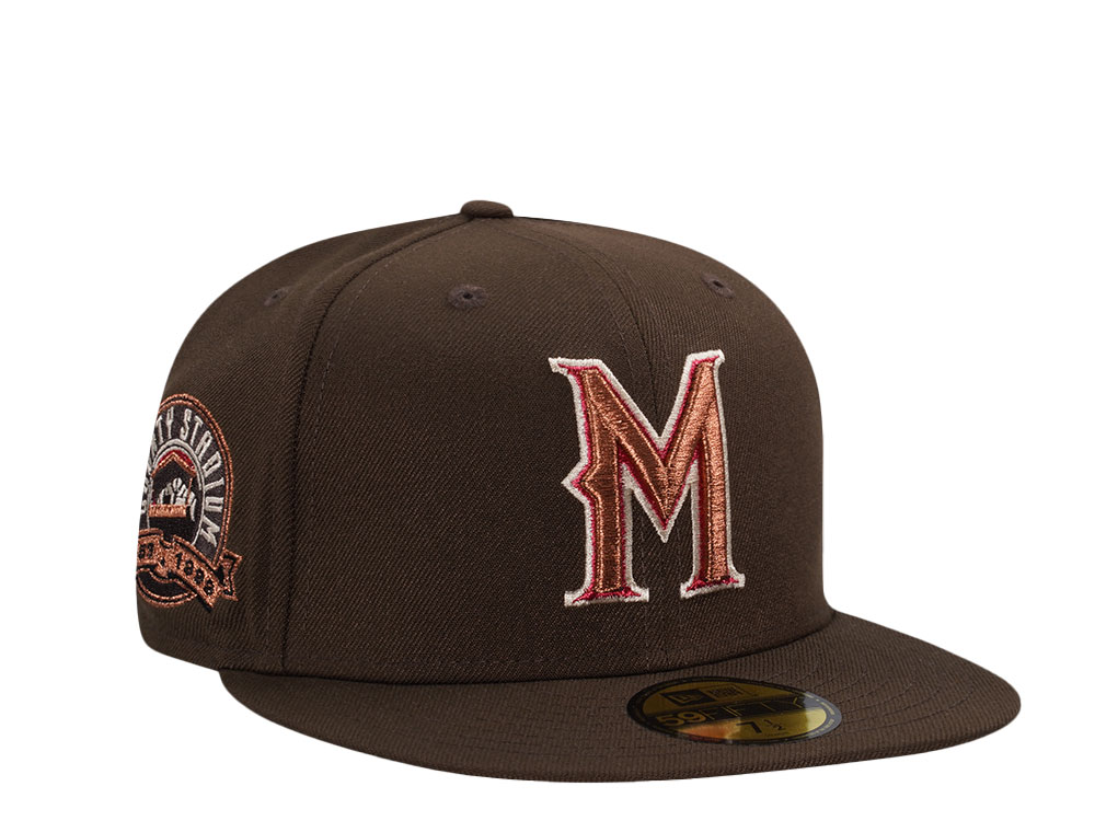 New Era Milwaukee Brewers County Stadium Coffee Copper Edition 59Fifty Fitted Casquette