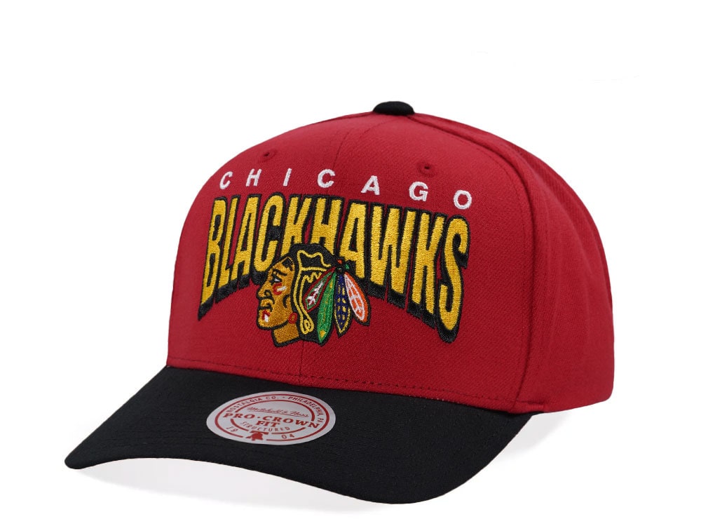 Mitchell & Ness Chicago Blackhawks Pro Crown Fit Red Snapback Casquette