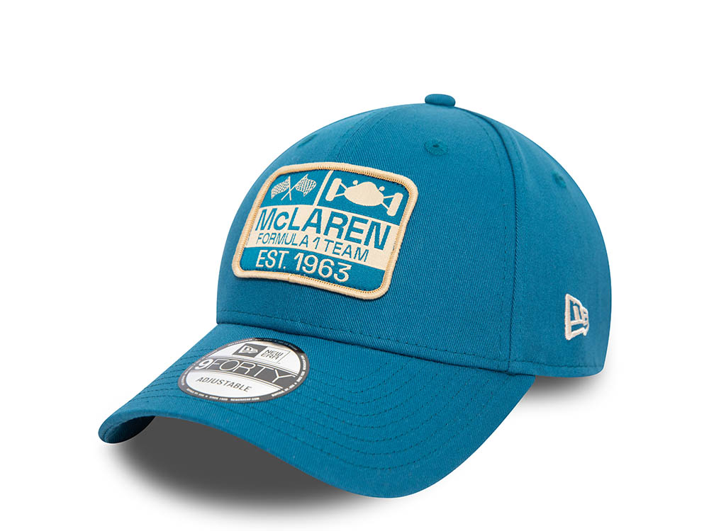 New Era McLaren Patch Blue 9Forty Strapback Casquette