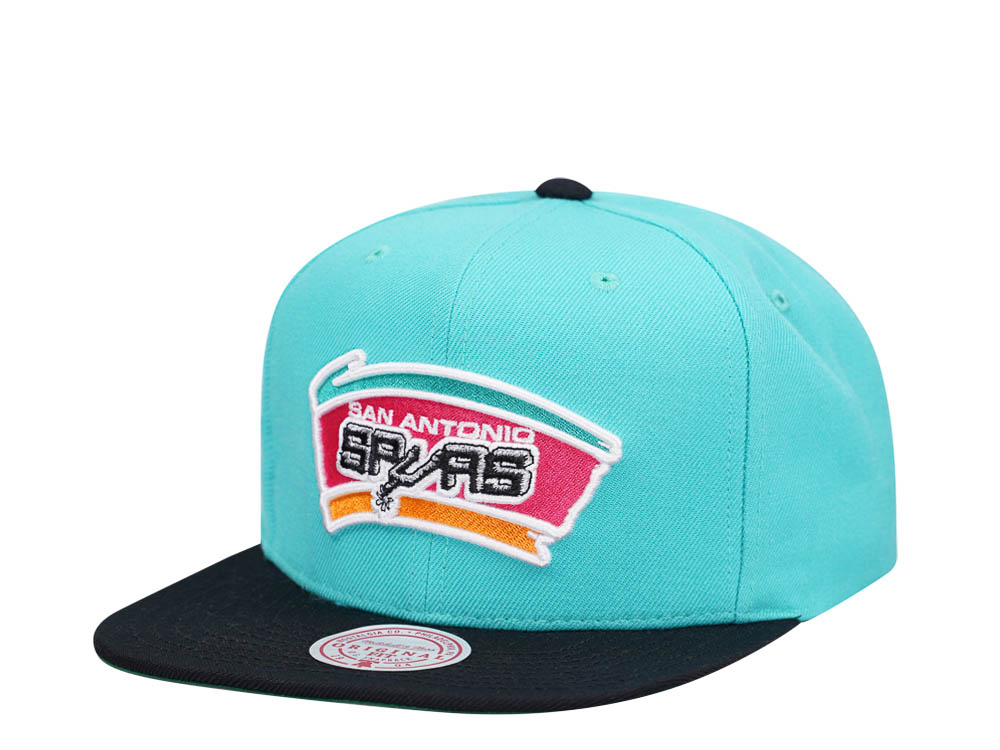 Mitchell & Ness San Antonio Spurs Team Two Tone 2.0 Teal Snapback Casquette