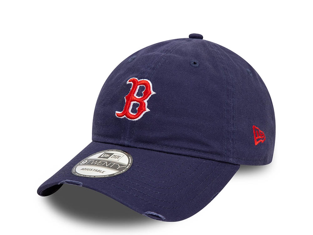 New Era Boston Red Sox Distressed Navy 9Twenty Strapback Casquette