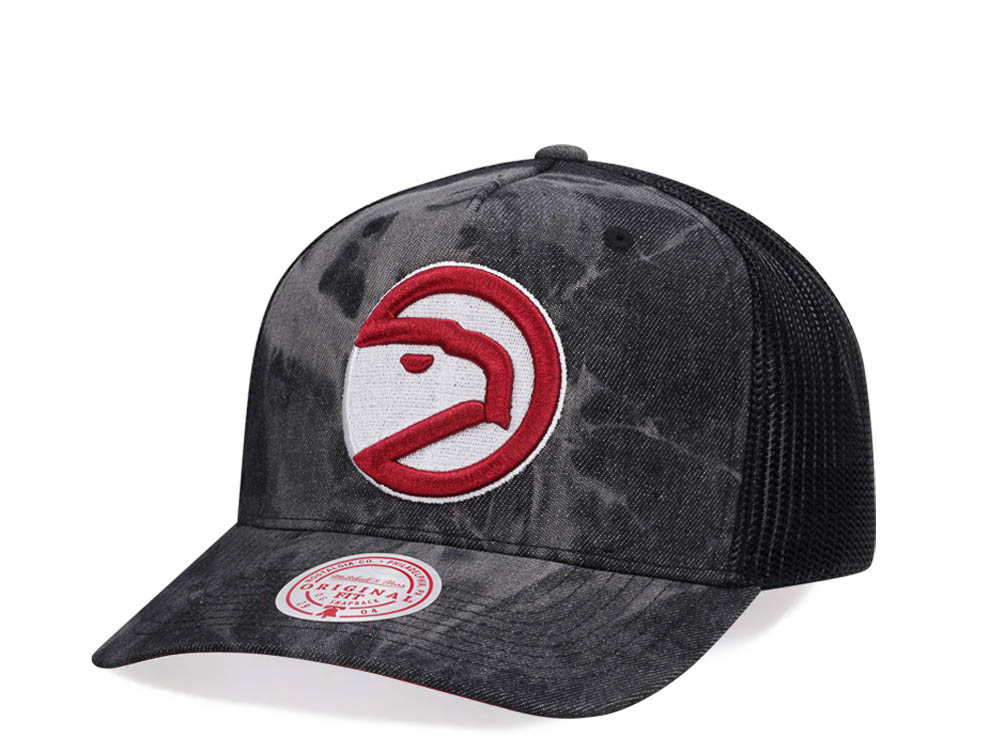 Mitchell & Ness Atlanta Hawks Burnt Ends Black Trucker Snapback Casquette