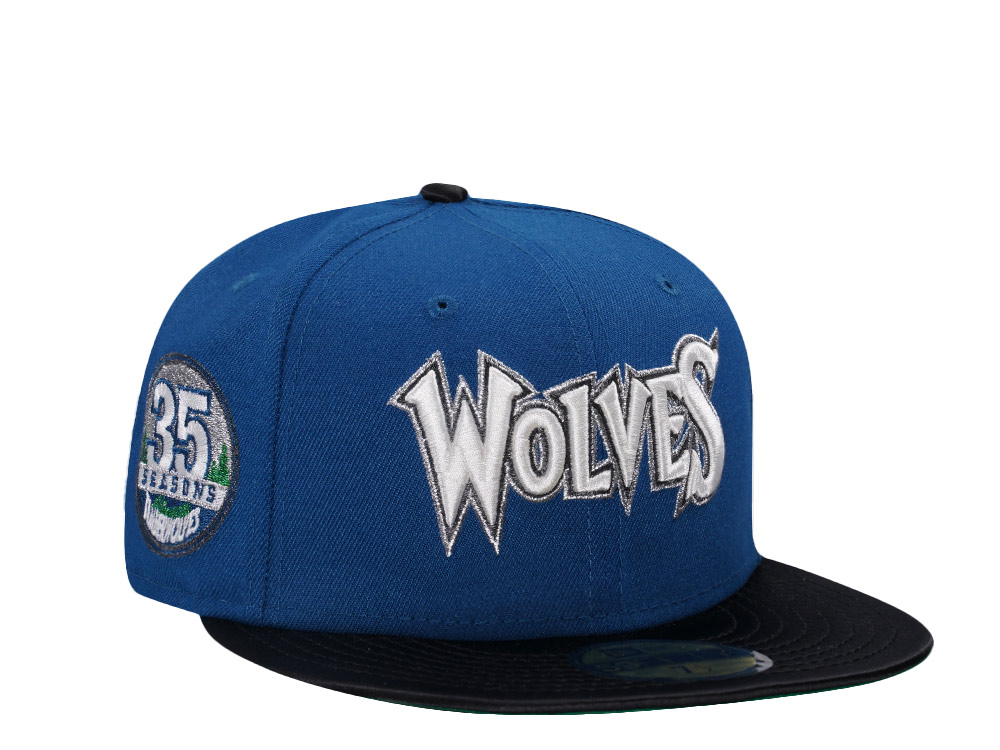 New Era Minnesota Timberwolves 35 Seasons Legend Satin Brime Two Tone Edition 59Fifty Fitted Casquette