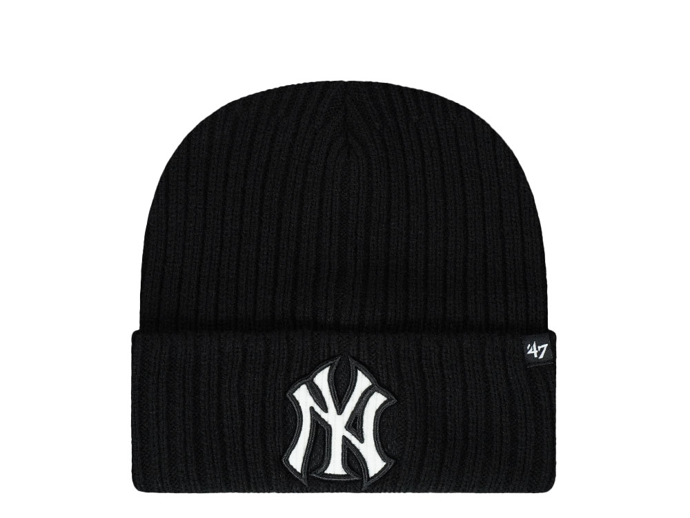 47Brand New York Yankees Black Thick Cord Logo Chapeaux