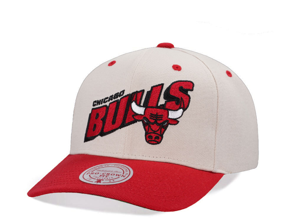 Mitchell & Ness Chicago Bulls Chrome Two Tone Pro Crown Fit Snapback Casquette