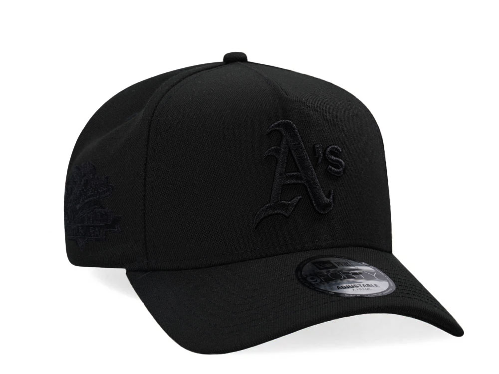 New Era Oakland Athletics World Series 1989 All Black Edition 9Forty A Frame Snapback Casquette