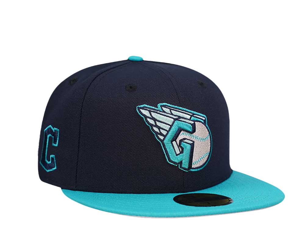 New Era Cleveland Guardians Ocean Chrome Two Tone Edition 59Fifty Fitted Casquette