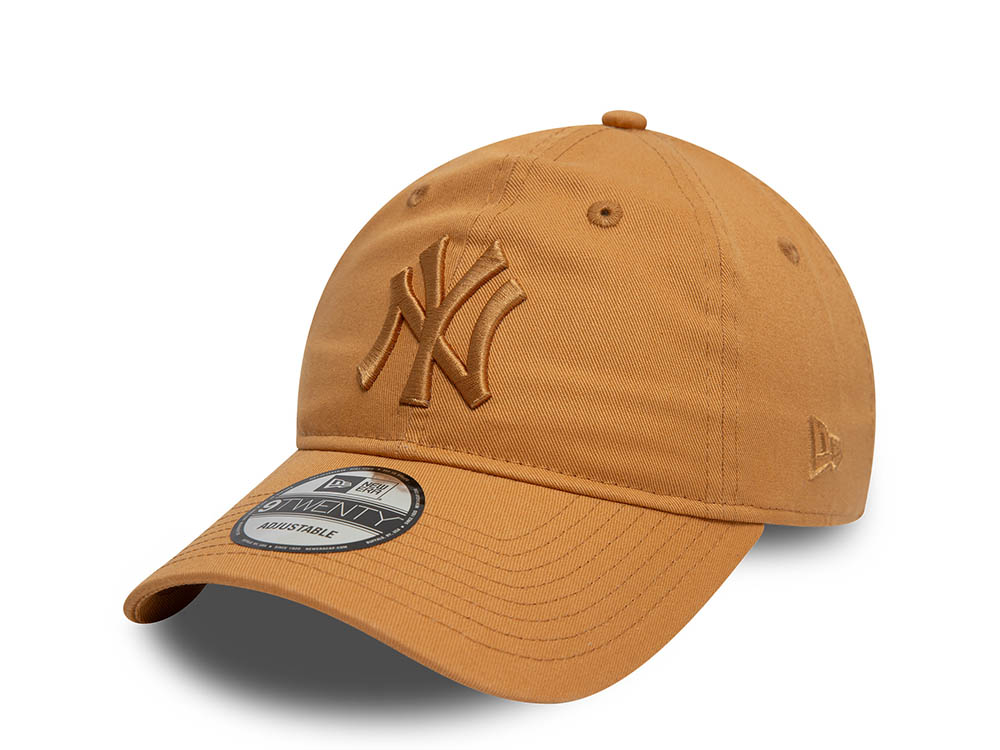 New Era New York Yankees League Essential Brown 9Twenty Strapback Casquette