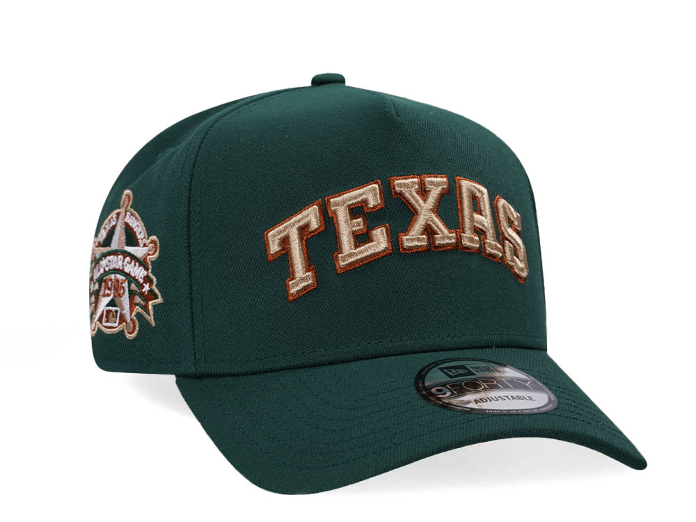 New Era Texas Rangers All Star Game 1995 Dark Green Copper Edition A Frame Snapback Casquette