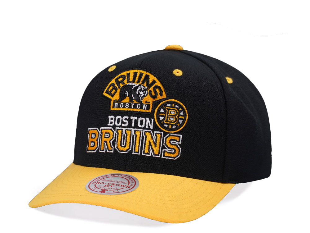 Mitchell & Ness Boston Bruins Two Tone Pro Crown Fit Snapback Casquette