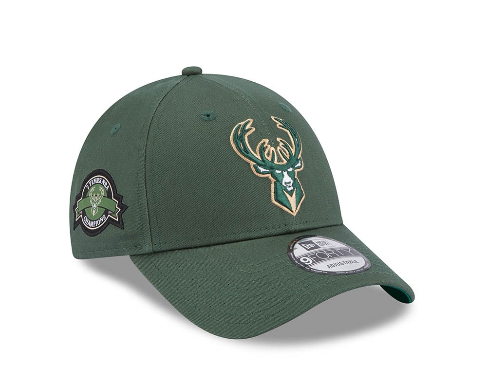 New Era Milwaukee Bucks Green Throwback 9Forty Strapback Casquette