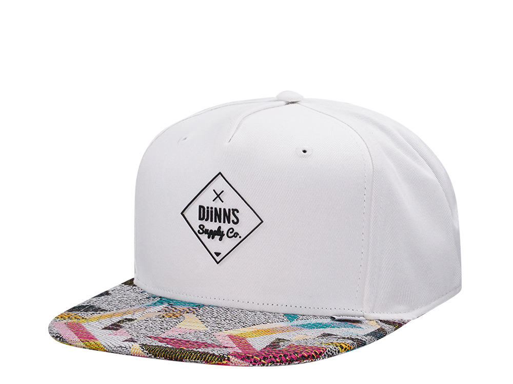 Djinns Rubber Aztek White Snapback Casquette