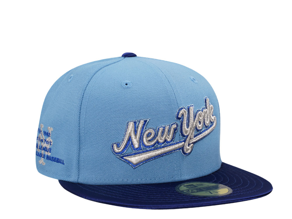 New Era New York Mets Spring Blue Satin Brim Two Tone Edition 59Fifty Fitted Casquette