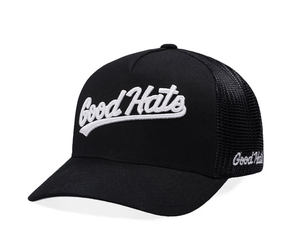 Good Hats Script Black Trucker Edition Snapback Casquette