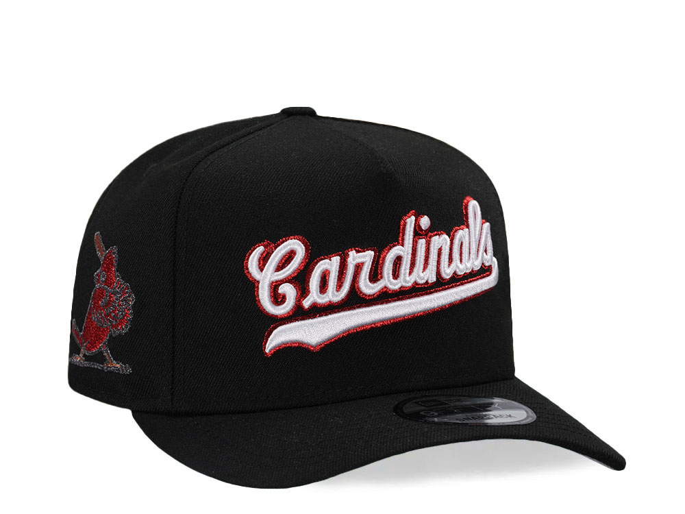 New Era St Louis Cardinals Black 9Fifty A Frame Snapback Cap