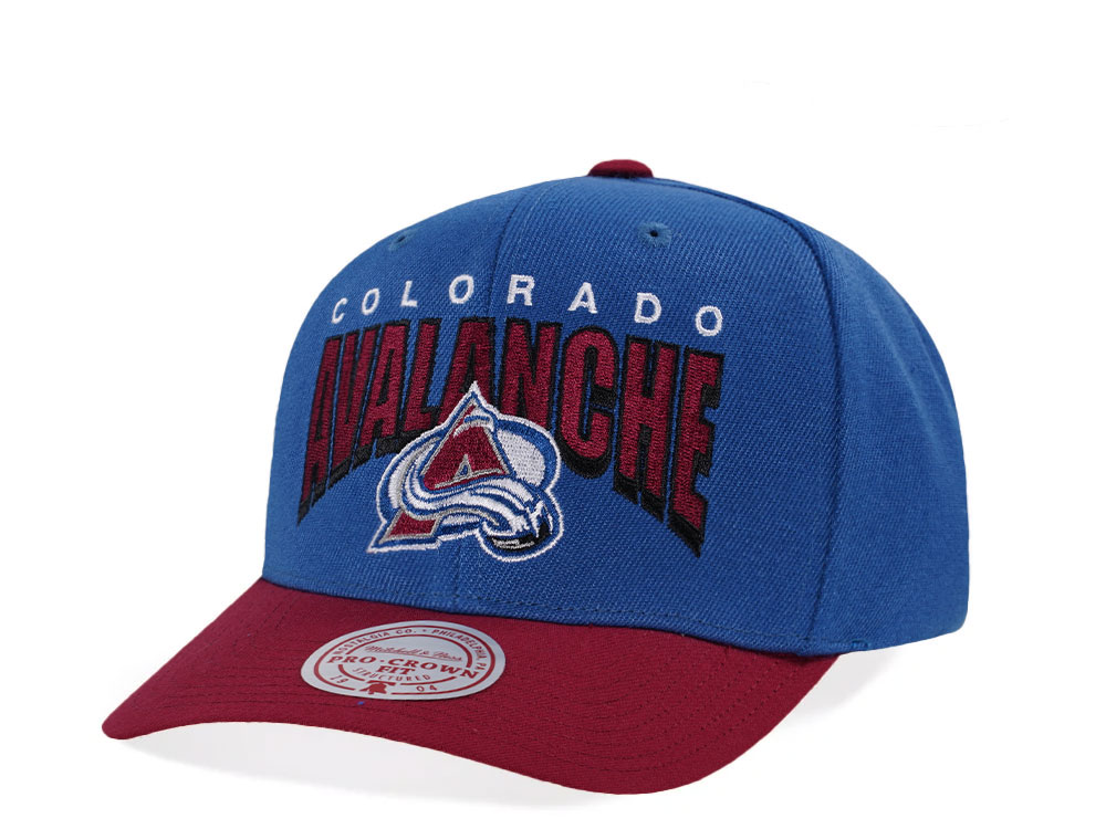 Mitchell & Ness Colorado Avalanche Pro Crown Fit Blue Snapback Casquette