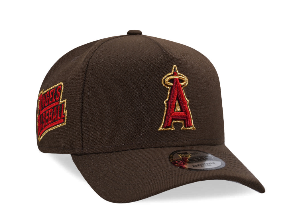 New Era Anaheim Angels Brown Gold 9Forty A Frame Snapback Casquette