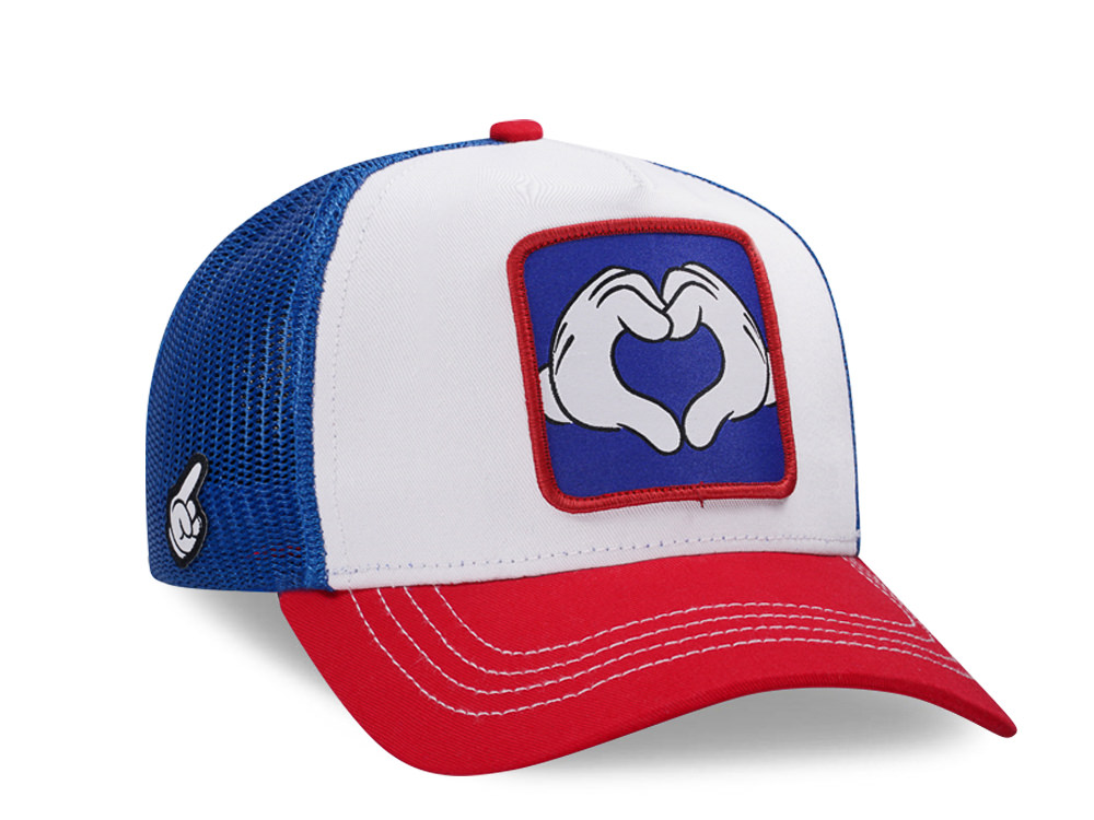 Capslab Disney Heart Hands White Trucker Snapback Casquette