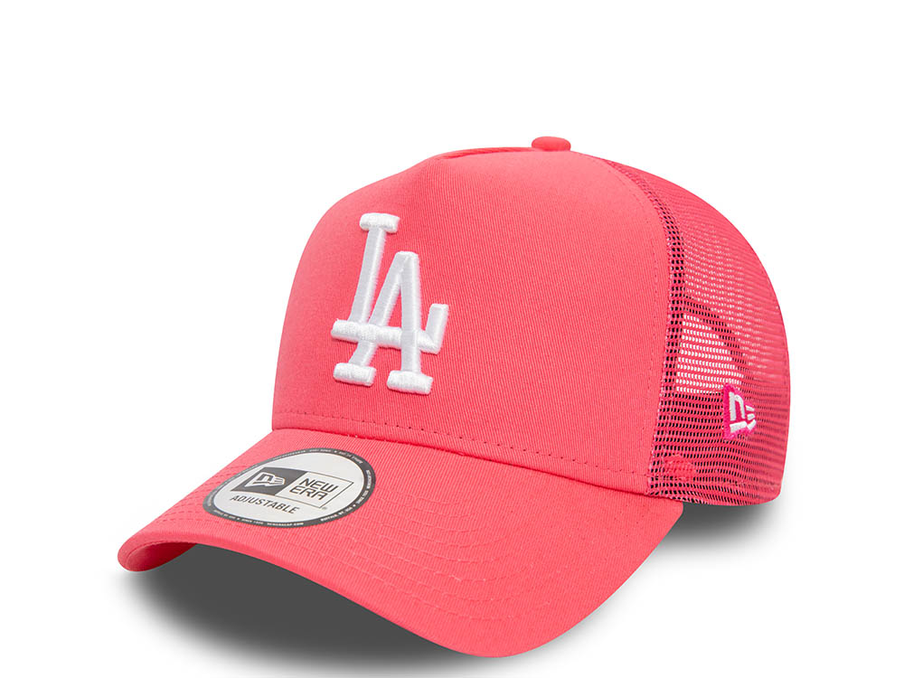 New Era Los Angeles Dodgers Pink A Frame Trucker Snapback Casquette