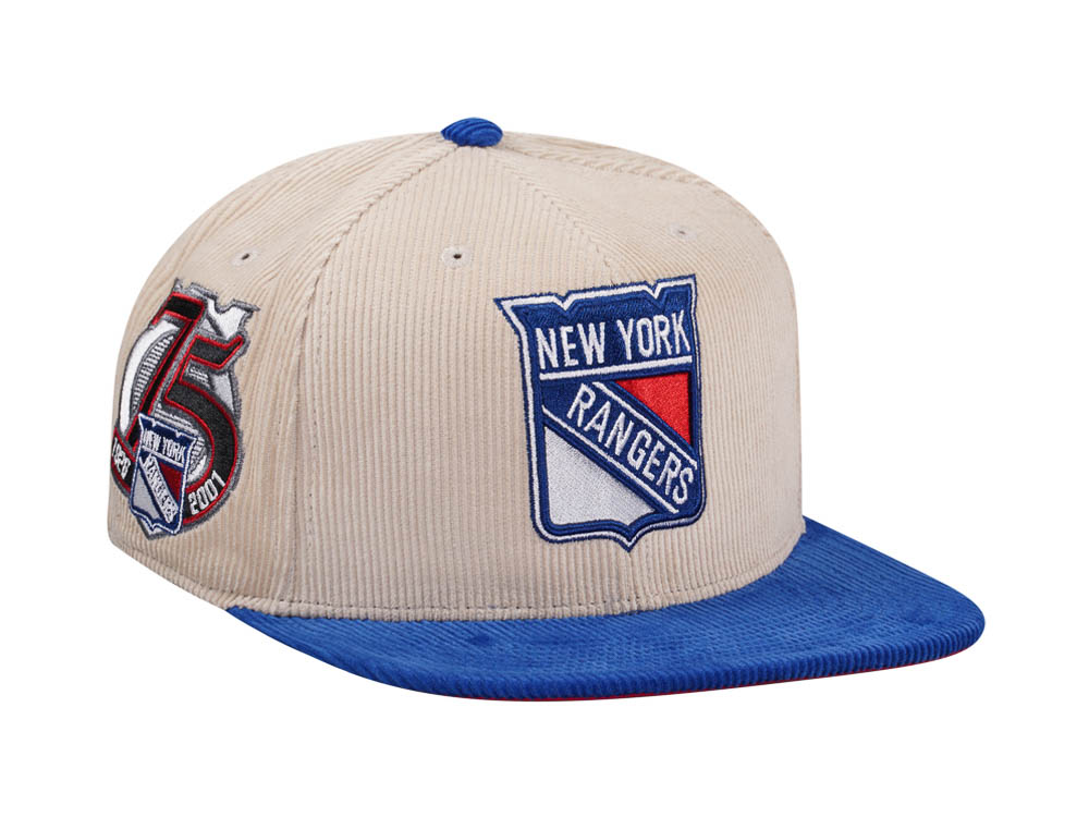 Mitchell & Ness New York Rangers 75th Anniversary Two Tone Vintage Cord Edition Dynasty Fitted Casquette